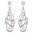 Bridal Wedding Crystal Rhinestone Swirl Vintage Dangle Earrings Silver